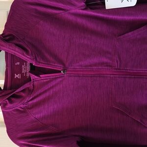 XERSION BRAND GIRLS PLUM/PURPLE ZIPPERED HOODIE SIZE LARGE 14